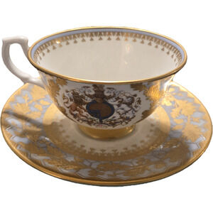 Queen Elizabeth II Diamond Jubilee 2012 Tea Cup and Saucer Set Buckingham Palace